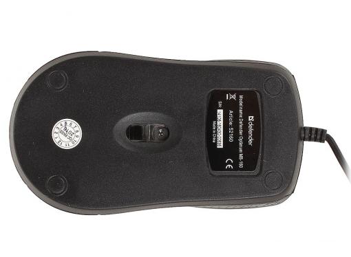 Проводная оптическая мышь DEFENDER Optimum MB-160 черный, 3 кнопки,1000 dpi, USB
