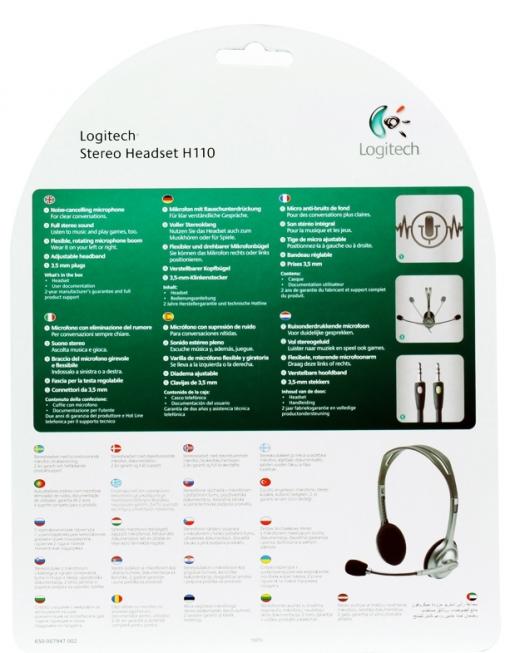 (981-000271) Гарнитура Logitech Headset H110