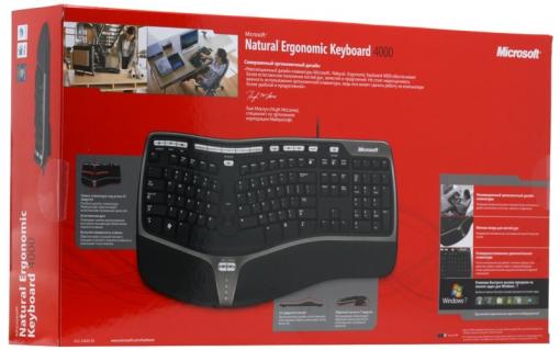(B2M-00020) Клавиатура Microsoft Natural Ergonomic Keyboard 4000 (USB) Retail
