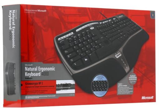 (B2M-00020) Клавиатура Microsoft Natural Ergonomic Keyboard 4000 (USB) Retail