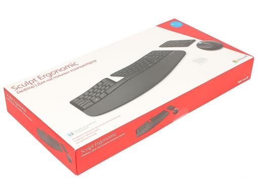 (L5V-00017) Клавиатура Microsoft , Sculpt Ergonomic Dsktp USB Port Russian Hdwr