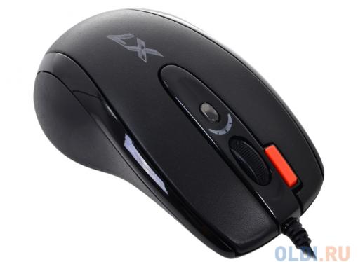 Мышь A4-Tech X-710BK, USB (черный) 6 кн, 1 кл-кн, 2000 dpi