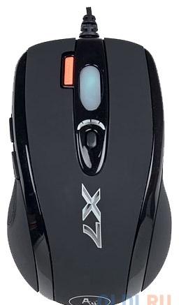 Мышь A4-Tech X-718BK, USB (черный) 6 кн, 1 кл-кн, 3200 dpi