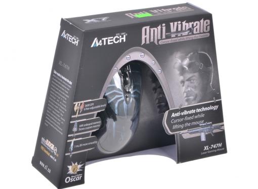 Мышь A4-Tech XL-747H, USB  6 кн, 1 кл-кн, 3600 dpi