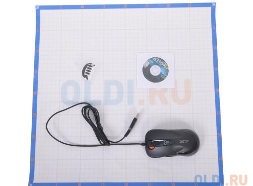 Мышь A4-Tech X-705K, USB (черный) 3 кн, 1 кл-кн, 400-2000 dpi