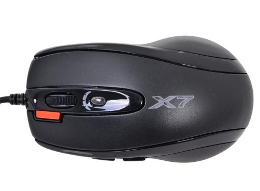 Мышь A4-Tech XL-750BK, USB  6 кн,  600-3600 dpi