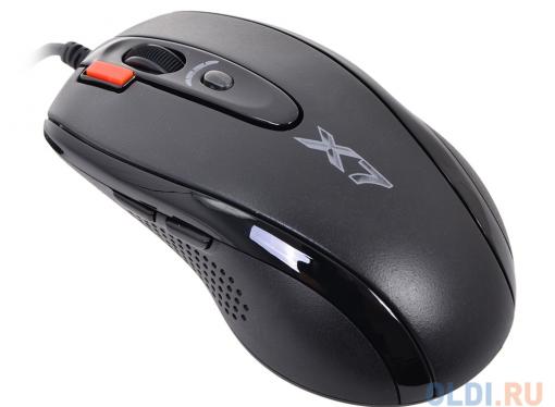 Мышь A4-Tech XL-750BK, USB  6 кн,  600-3600 dpi