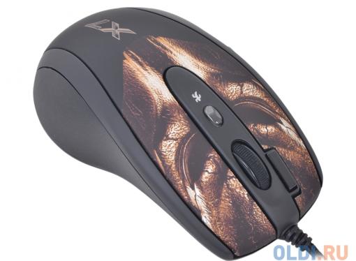 Мышь A4-Tech XL-750BH, USB (кожа ) желто-коричневая