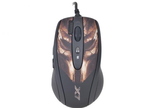Мышь A4-Tech XL-750BH, USB (кожа ) желто-коричневая
