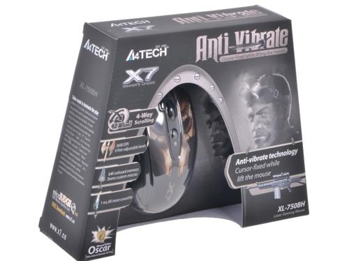 Мышь A4-Tech XL-750BH, USB (кожа ) желто-коричневая