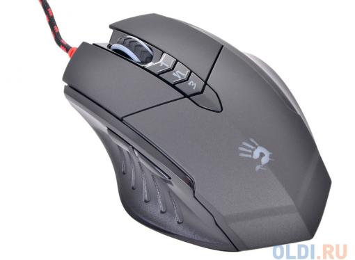Мышь A4-Tech  Bloody V7, USB (черный) 8 кн, 3200 dpi
