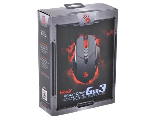 Мышь A4-Tech  Bloody V7, USB (черный) 8 кн, 3200 dpi