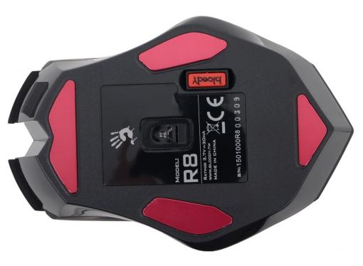 Мышь A4-Tech R8-1 Bloody ,черный, Беспроводная (3200dpi) USB игровая