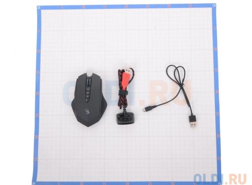 Мышь A4-Tech R8-1 Bloody ,черный, Беспроводная (3200dpi) USB игровая