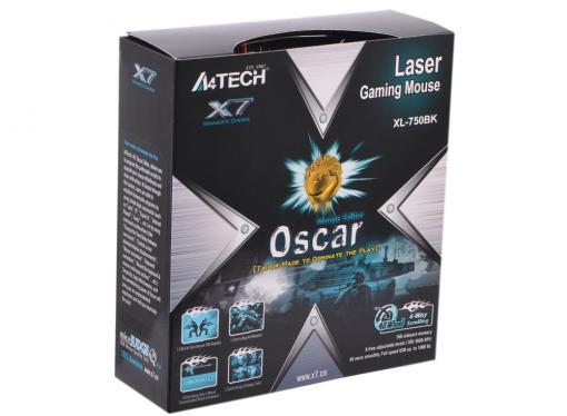Мышь A4-Tech  XL-750BK Red-Fire, USB