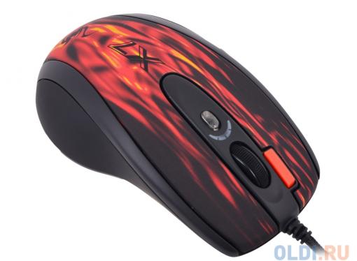 Мышь A4-Tech  XL-750BK Red-Fire, USB