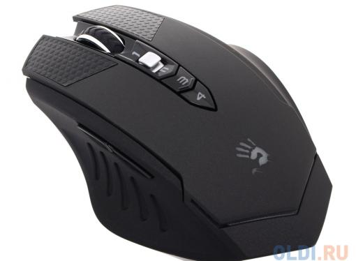 Мышь A4-Tech  Bloody Warrior RT7 черный оптическая (4000dpi) беспроводная USB2.0 игровая (9but)