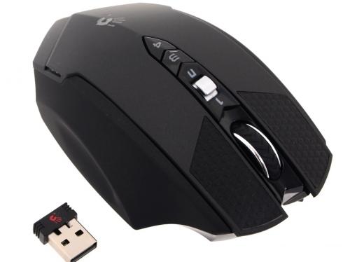 Мышь A4-Tech  Bloody Warrior RT7 черный оптическая (4000dpi) беспроводная USB2.0 игровая (9but)