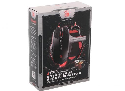 Мышь A4 Bloody T70 Winner черный/серый оптическая (4000dpi) USB2.0 игровая (8but)