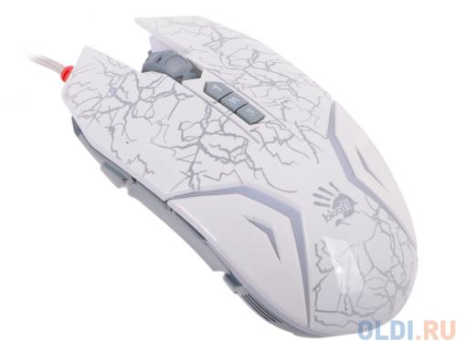 Мышь A4 Bloody N50 Neon белый оптическая (4000dpi) USB2.0 игровая (8but)