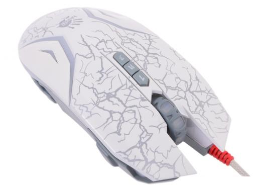 Мышь A4 Bloody N50 Neon белый оптическая (4000dpi) USB2.0 игровая (8but)