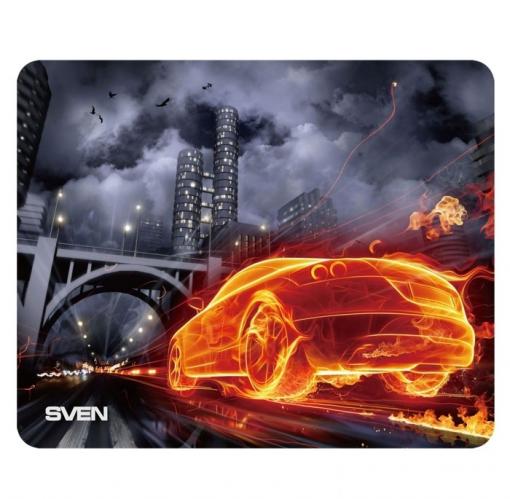 Коврик для мыши SVEN SA (8 рисунков), 220х180х0,7 мм, материал: 100% полиэстер + полиуретан