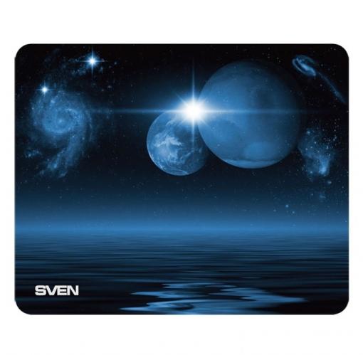 Коврик для мыши SVEN SA (8 рисунков), 220х180х0,7 мм, материал: 100% полиэстер + полиуретан