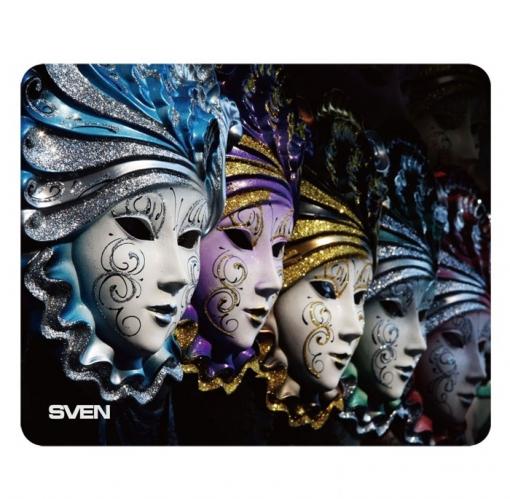 Коврик для мыши SVEN SA (8 рисунков), 220х180х0,7 мм, материал: 100% полиэстер + полиуретан