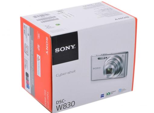 Фотоаппарат SONY DSC-W830S Silver (20Mp, 8x zoom, 2.7