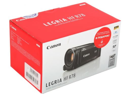 Видеокамера Canon LEGRIA HF R78 Black + WA-H43 (AVCHD/MP4, 3,28Mp, 57x, 3.0'', 16Gb Int., WiFi/NFC, SDXC/SDHC/SD)