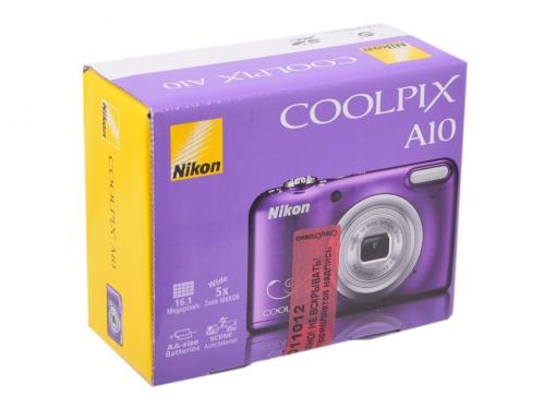 Фотоаппарат Nikon Coolpix A10 Purple Purple Lineart (16Mp, 5x zoom, SD, USB, 2.7