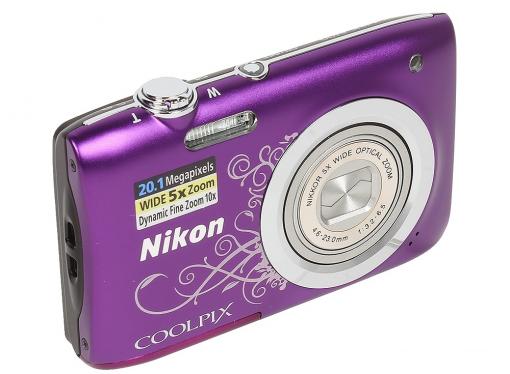 Фотоаппарат Nikon Coolpix A100 Purple Lineart (20.1Mp, 5x zoom, SD, USB, 2.6