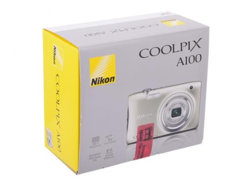 Фотоаппарат Nikon Coolpix A100 Silver (20.1Mp, 5x zoom, SD, USB, 2.6
