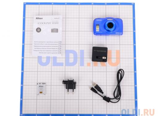 Фотоаппарат Nikon Coolpix W100 Blue Backpack KIT (13.2Mp, 3x zoom, 2.7