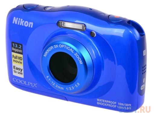 Фотоаппарат Nikon Coolpix W100 Blue Backpack KIT (13.2Mp, 3x zoom, 2.7