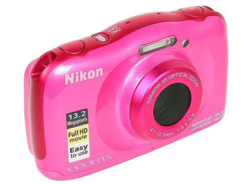 Фотоаппарат Nikon Coolpix W100 Pink Backpack KIT (13.2Mp, 3x zoom, 2.7