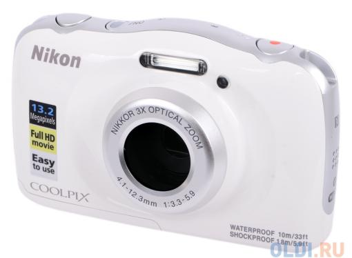 Фотоаппарат Nikon Coolpix W100 White Backpack KIT (13.2Mp, 3x zoom, 2.7