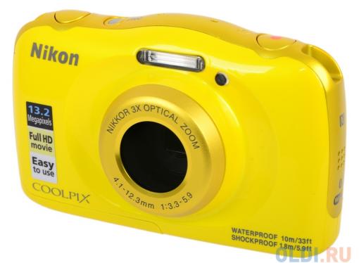 Фотоаппарат Nikon Coolpix W100 Yellow Backpack KIT (13.2Mp, 3x zoom, 2.7