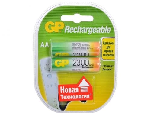 Аккумуляторы GP 2шт, AA, 2300mAh, NiMH (230AAHC)