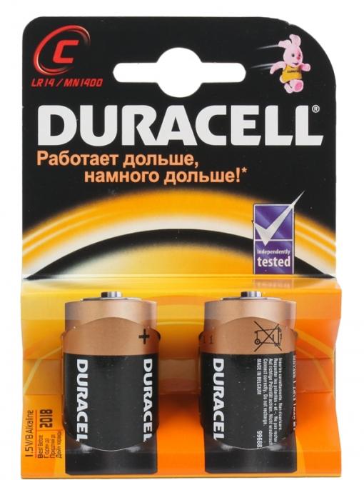 Батарейки DURACELL  LR14-2BL  (20/60/6000)  Блистер  2 шт