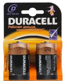 Батарейки DURACELL  LR20-2BL (20/60/3840)  Блистер  2 шт
