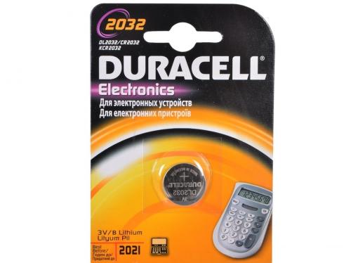 Батарейки DURACELL  CR2032  (10/100/9600) Блистер  1 шт