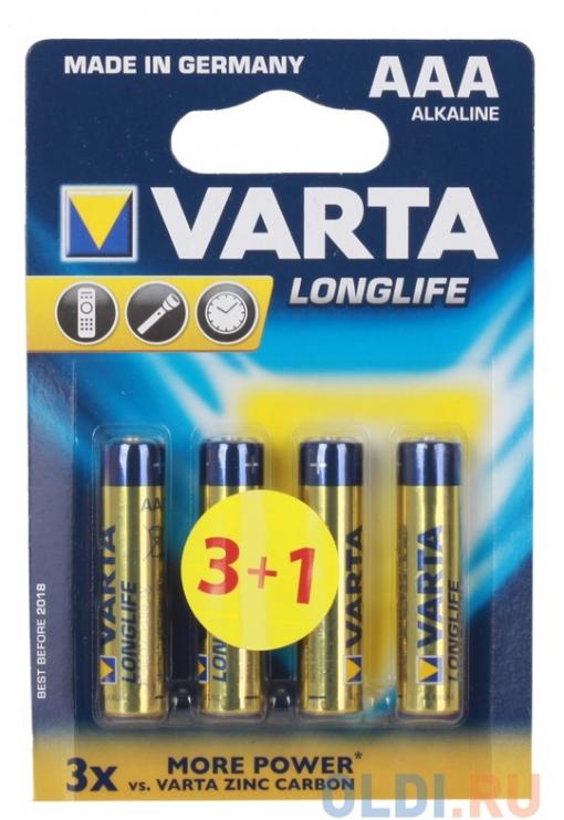 Батарейки VARTA Long Life AAA блистер 4  4103113414