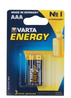 Батарейки VARTA Energy AAA блистер 2 (рус)  04103213412