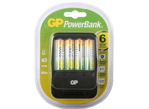 Зарядное устройство GP PowerBank 2, 6 часов + аккум. 4шт. 2700mAh (GP PB570GS270-CR4)