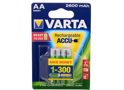 Аккумулятор Varta Mignon Accu AA 2600 mAh R2U бл2  05716101402