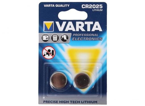 Элемент питания VARTA ELECTRONICS CR2025 блистер 2	06025101402