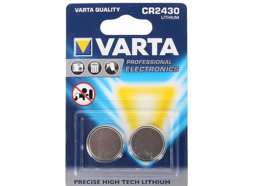 Элемент питания VARTA ELECTRONICS CR2430 блистер 2	06430101402