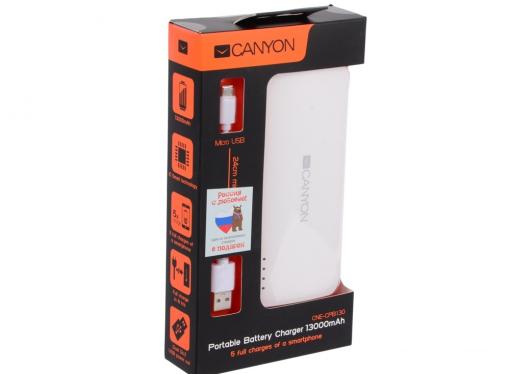 Внешний аккумулятор Canyon CNE-CPB130W