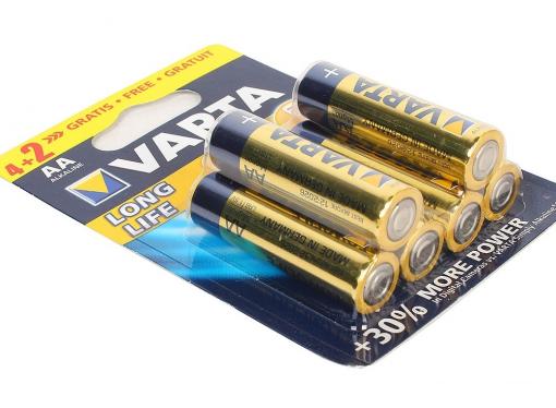 Батарейка VARTA LONGLIFE AA/LR06, 4+2шт. в блистере 4106101426